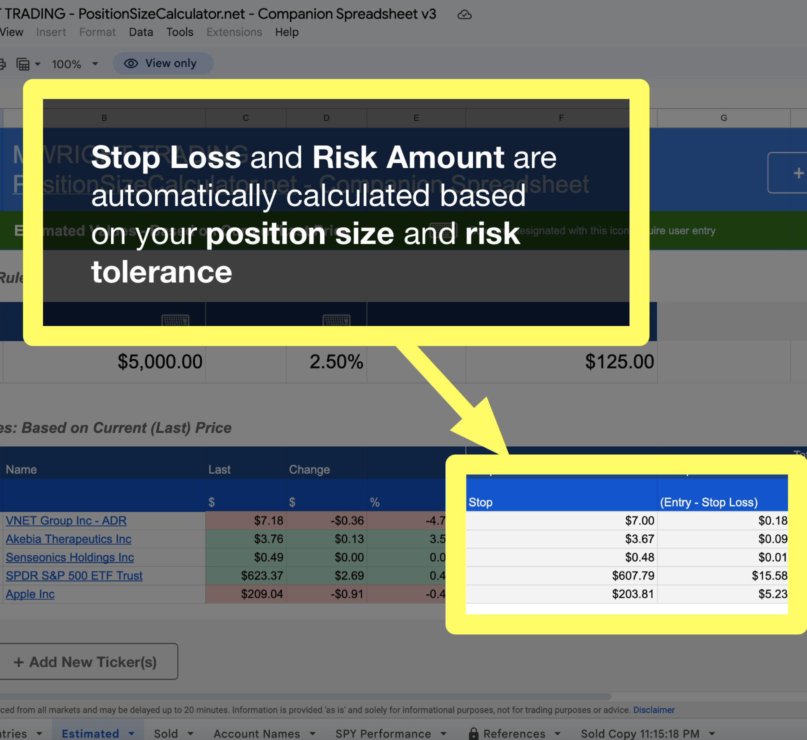 TradingView Integration - Calculations